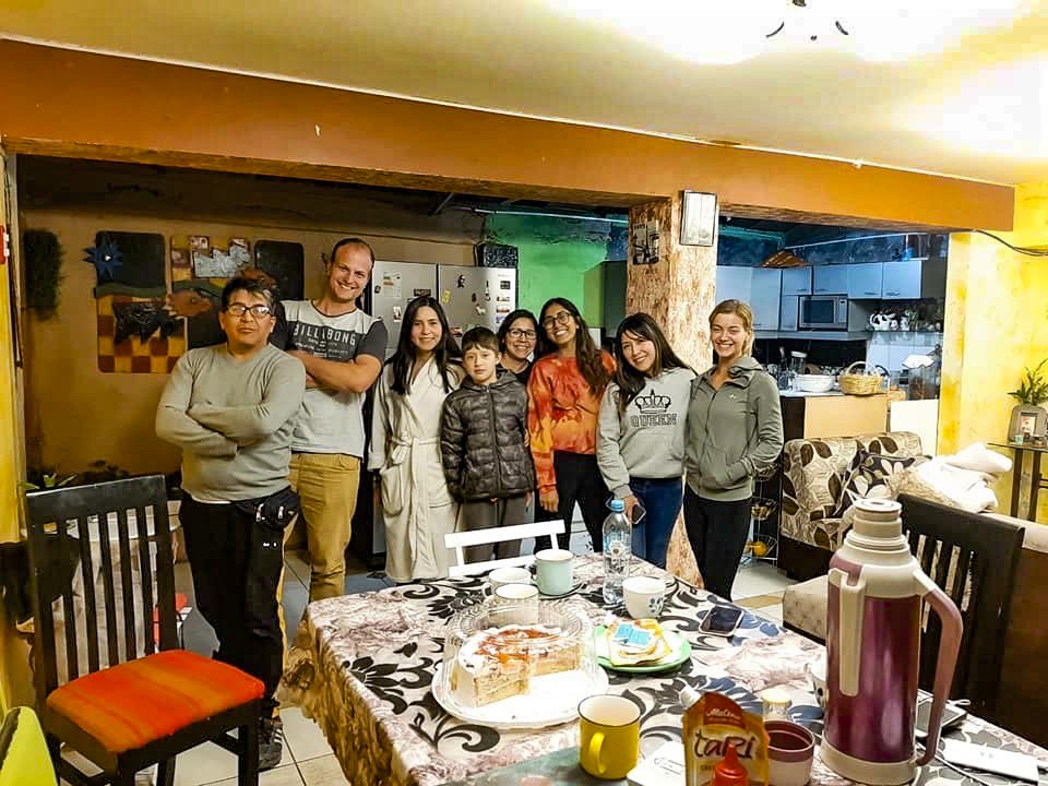 Clare and her host family