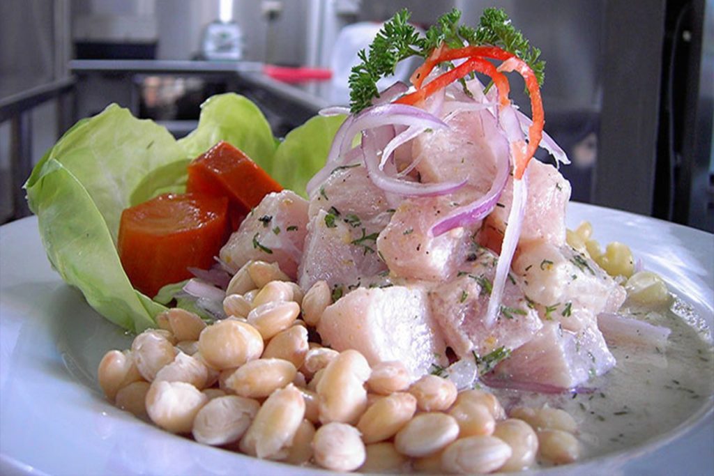 Typical Peruvian food, ceviche